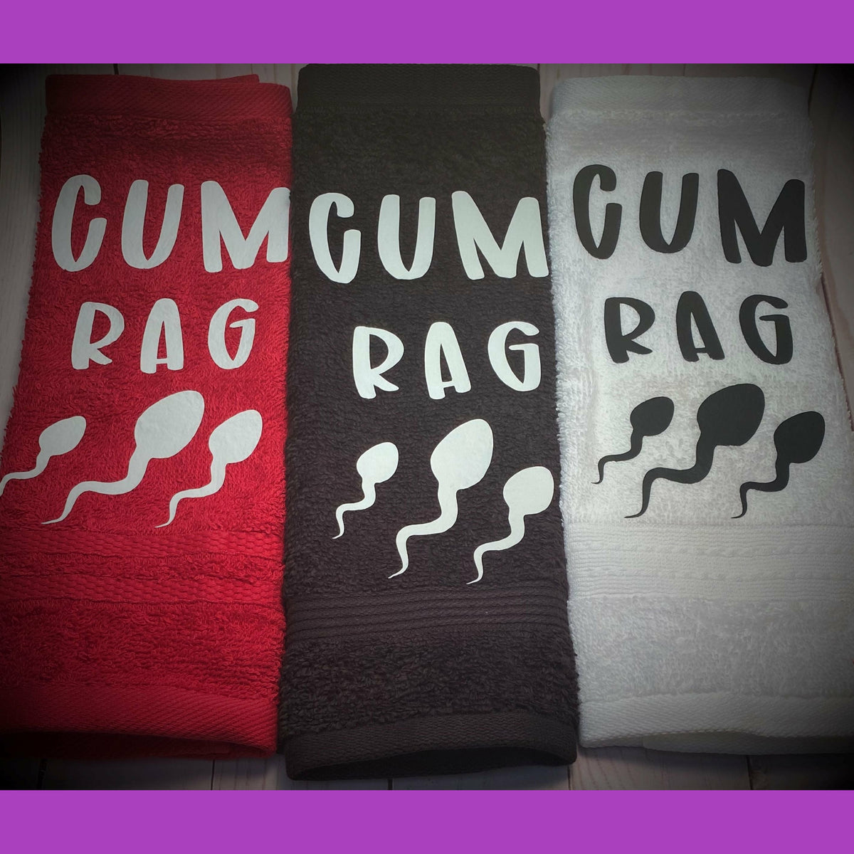 Personalized Cum Rag, After Sex Towel, Clean Up Towel