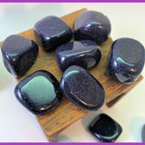 Blue Goldstone- Extra Grade Gem- Deep Blue with Sparkles, Opaque