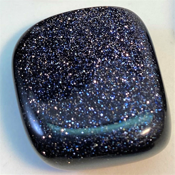Blue Goldstone- Extra Grade Gem- Deep Blue with Sparkles, Opaque