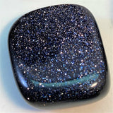 Blue Goldstone- Extra Grade Gem- Deep Blue with Sparkles, Opaque