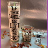 Naughty Candles, Unique Gifts for Him & Her, Adult Humor, Naughty Gifts for him Candles, Naughty Shot Glasses, Custom Shot glasses, custom candles, personalized shot glasses - Evolve Boutique 