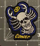 Cancer Zodiac Sign Skull Patch