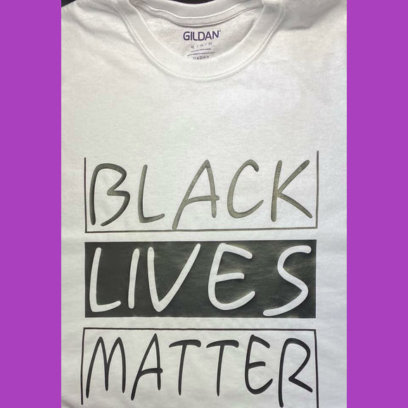 Black Lives Matter T-Shirt, BLM, African American, Custom Design T-Shirts, Handmade, 100% Cotton - Evolve Boutique 