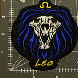 Leo Zodiac Sign Skull Patch