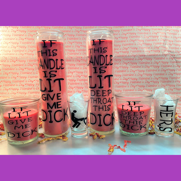 Sex Candles| Naughty Candles with sex shot glasses| Dirty Candles| Sex Gift| Kinky Gift| Naughty Gift for him and her - Evolve Boutique 